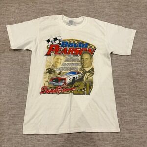 David Pearson Racing T-Shirt NASCAR Career Highlights‎ White Medium